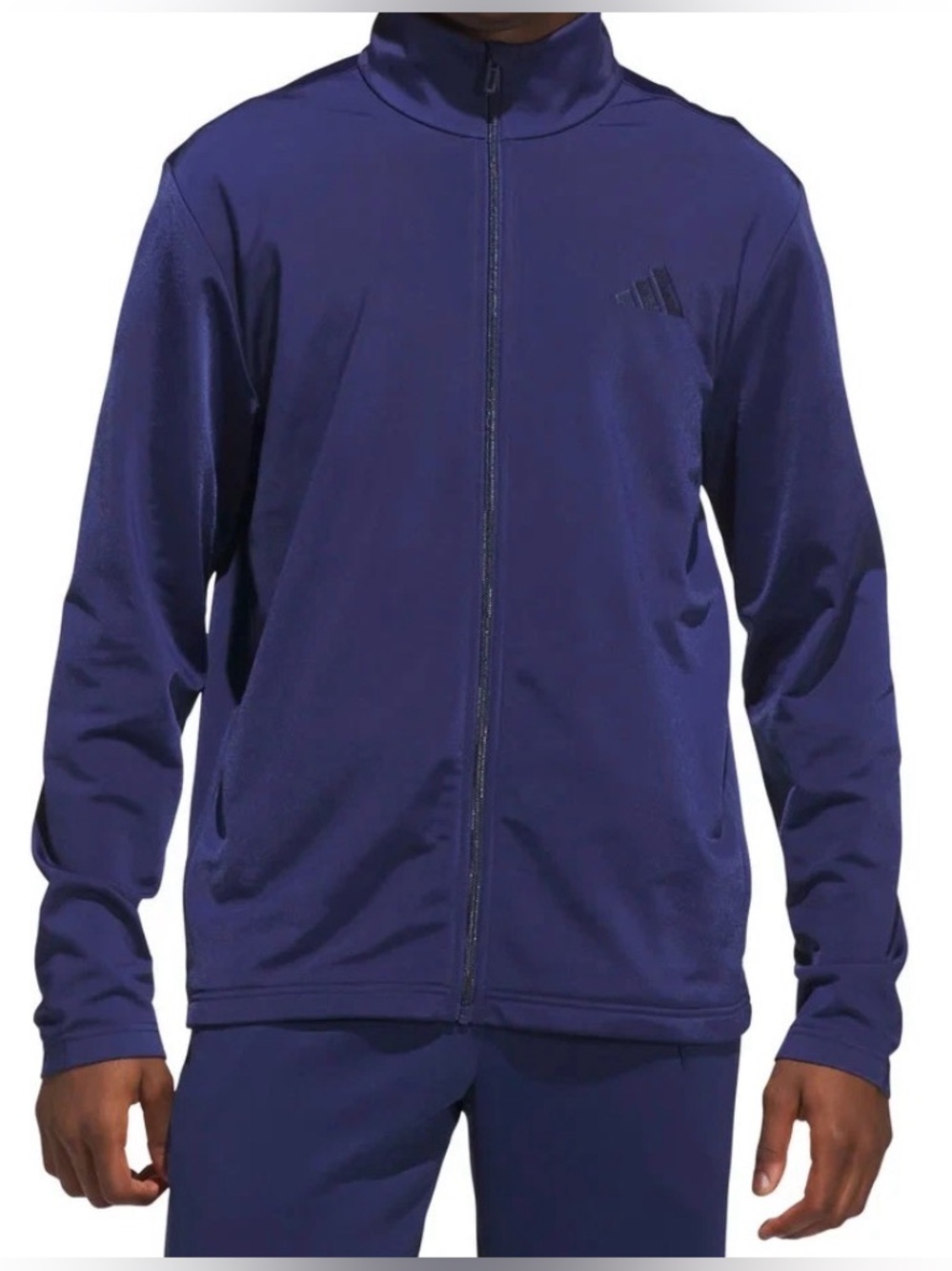 NEW Adidas Men's Tricot Track Jacket Full Zip Stand Collar Recycled Poly L,XL